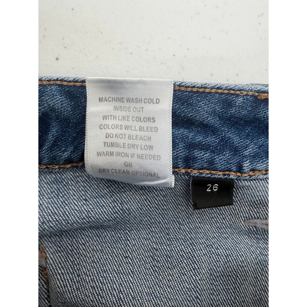 Flying Monkey High Rise Wide Leg Patched Pocket Trouser Jeans Sz 26 Chic Denim - Picture 7 of 11